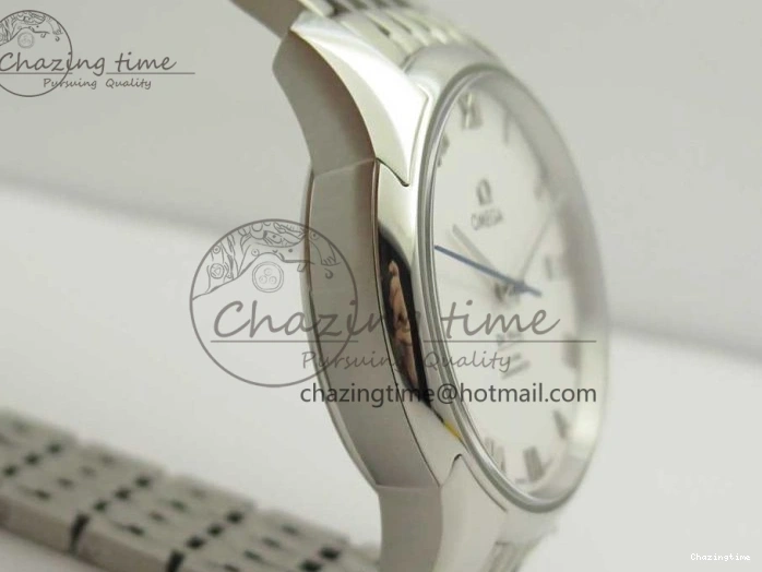 0403 De Ville Hour Vision 41mm SS VSF 1:1 Best Edition White Dial on SS Bracelet A8500 Super Clone Casual 7946